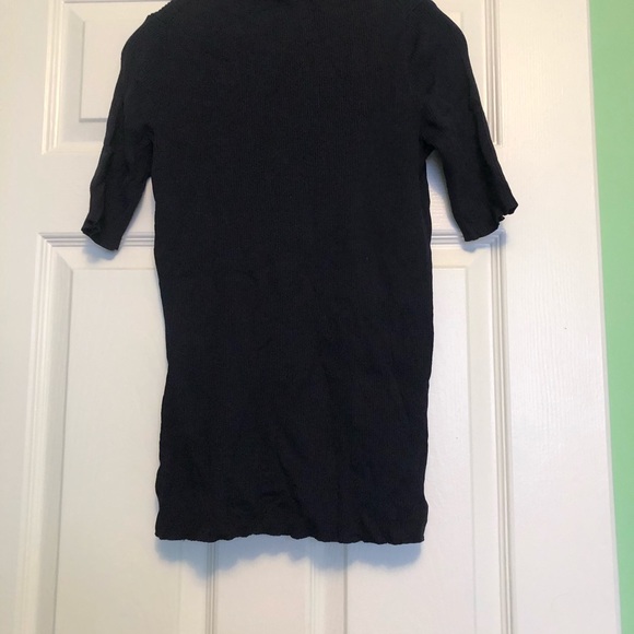 Ribbed Navy Stretch Top - Picture 4 of 4